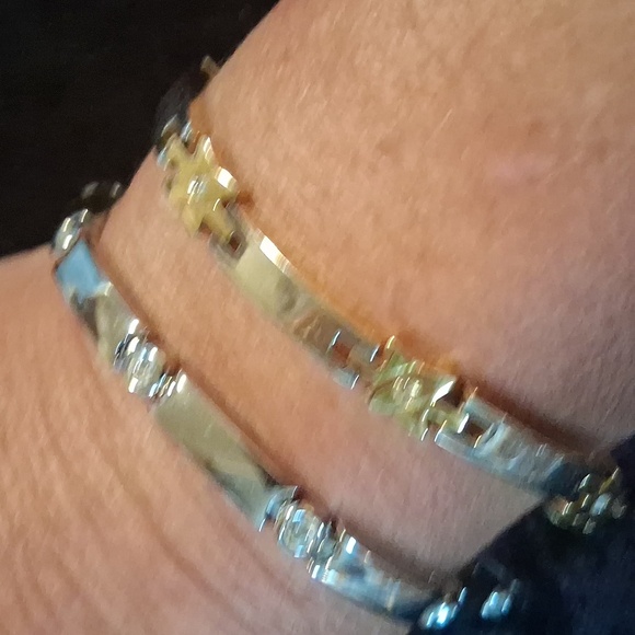 Gold and Silver Star And Ber Braclets - Picture 1 of 7